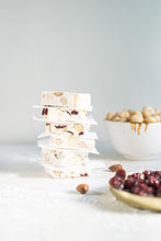 Load image into Gallery viewer, Cranberry &amp; Almond Handmade Honey Nougat 50g Bar Box
