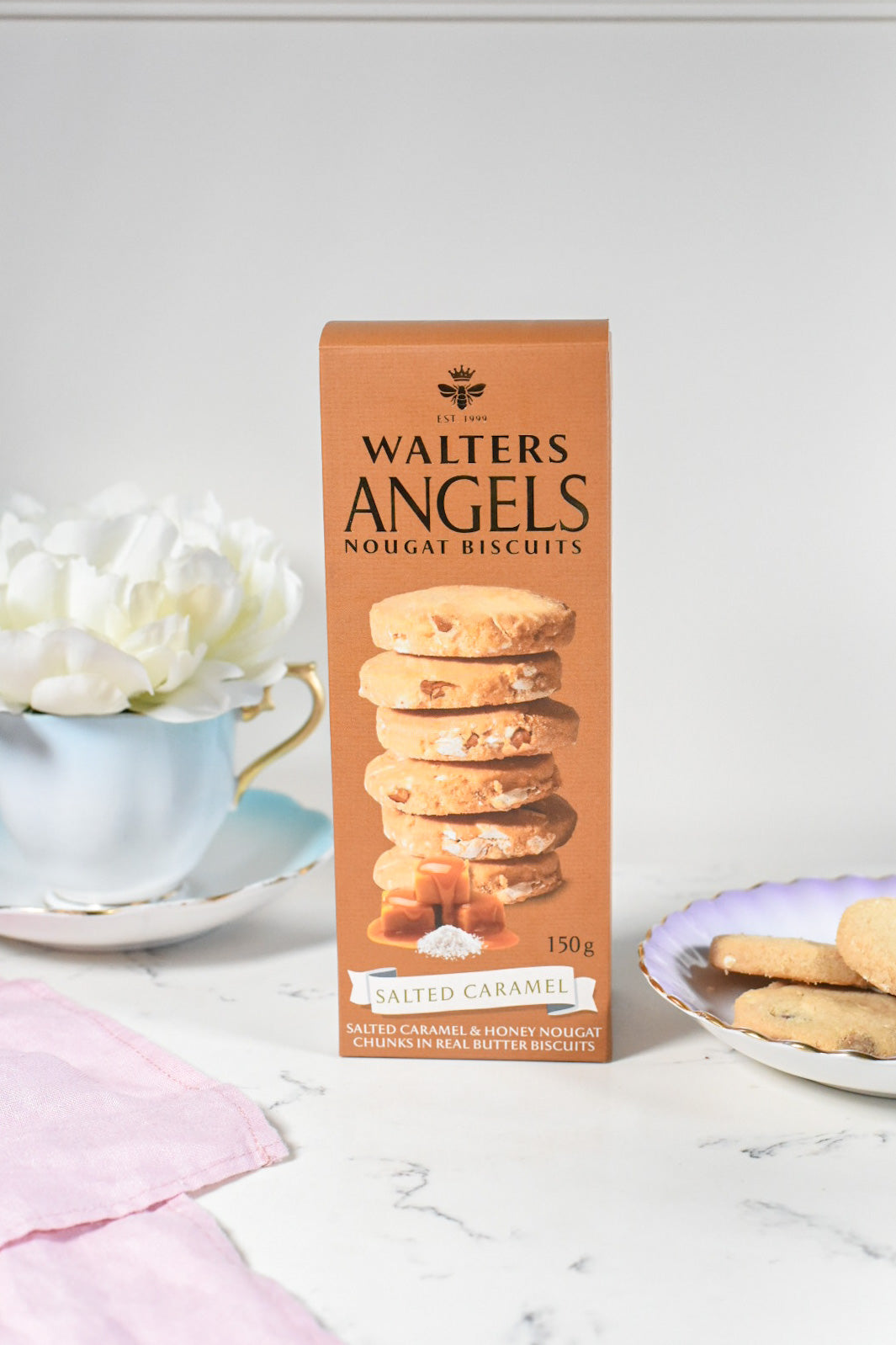 Angels Honey Nougat Biscuits - Salted Caramel 150g